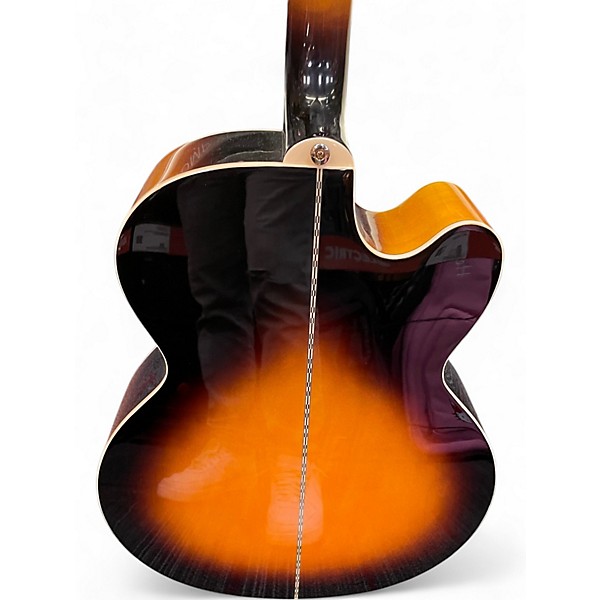 Used Epiphone J-200 EC Studio Left Handed Vintage Sunburst Acoustic Guitar