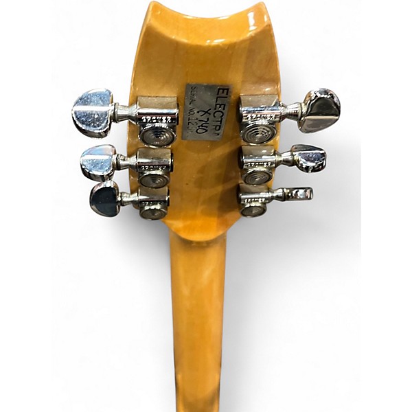 Vintage 1980s Electra mpc x740 natural Solid Body Electric Guitar