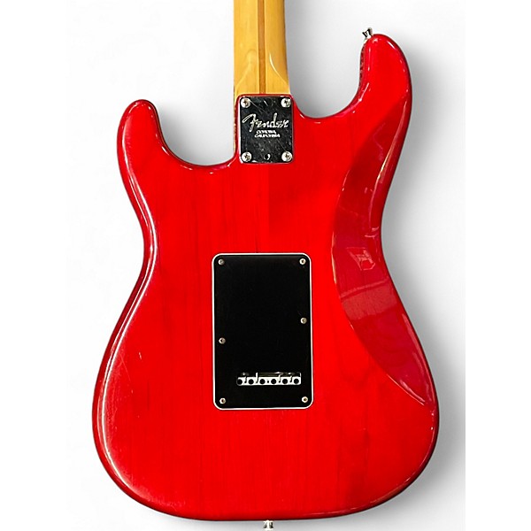 Used 2000 Fender American Deluxe Ash Stratocaster Trans Red Solid Body Electric Guitar