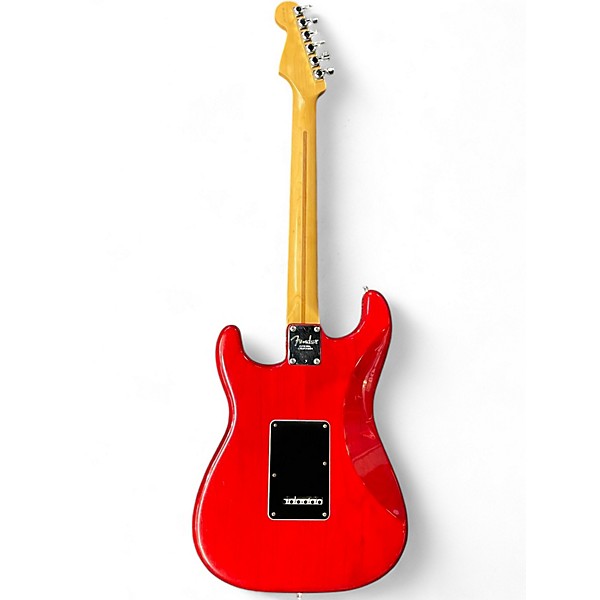 Used 2000 Fender American Deluxe Ash Stratocaster Trans Red Solid Body Electric Guitar