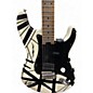 Used EVH Striped Series '78 White and Black Solid Body Electric Guitar