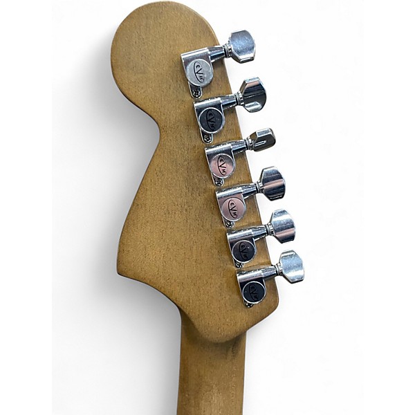 Used EVH Striped Series '78 White and Black Solid Body Electric Guitar