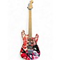 Used 2021 EVH Striped Series Frankie Red with Black and White Stripes Solid Body Electric Guitar thumbnail