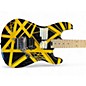 Used 2022 EVH Striped Series BLACK WITH YELLOW STRIPES Solid Body Electric Guitar