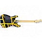 Used 2022 EVH Striped Series BLACK WITH YELLOW STRIPES Solid Body Electric Guitar