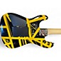 Used 2022 EVH Striped Series BLACK WITH YELLOW STRIPES Solid Body Electric Guitar