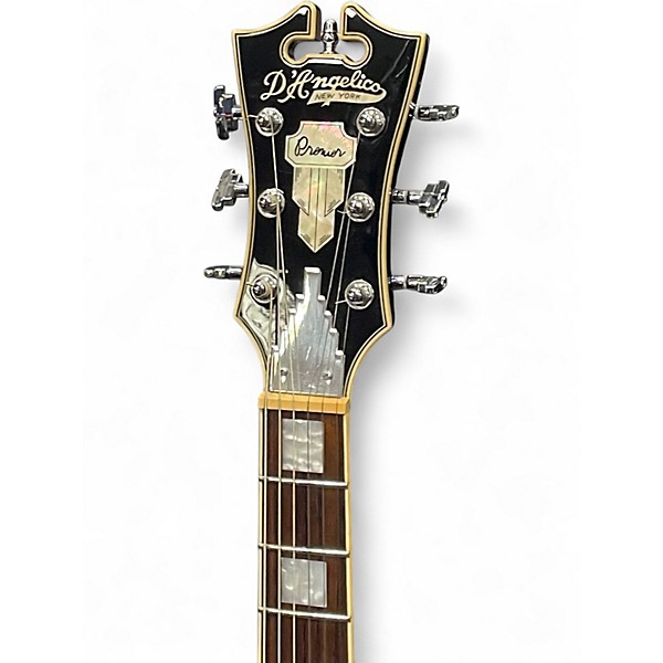 Used D'Angelico Premier Series DC Black Hollow Body Electric Guitar