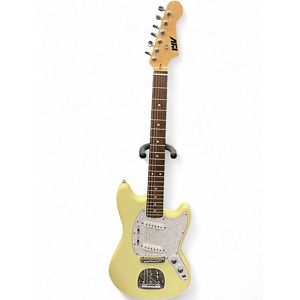 Used Iyv DOUBLE CUT Worn TV Yellow Solid Body Electric Guitar