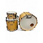 Used Pearl 3 Piece Wood Fiberglass Platinum Mist Drum Kit thumbnail