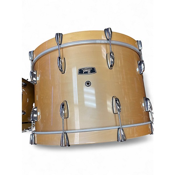 Used Pearl 3 Piece Wood Fiberglass Platinum Mist Drum Kit