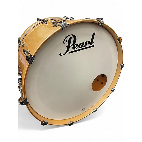 Used Pearl 3 Piece Wood Fiberglass Platinum Mist Drum Kit
