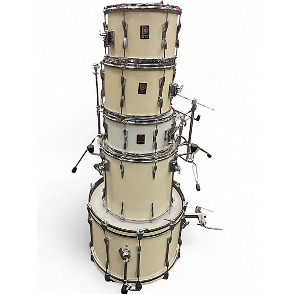 Used Premier 5 Piece Birch white Drum Kit