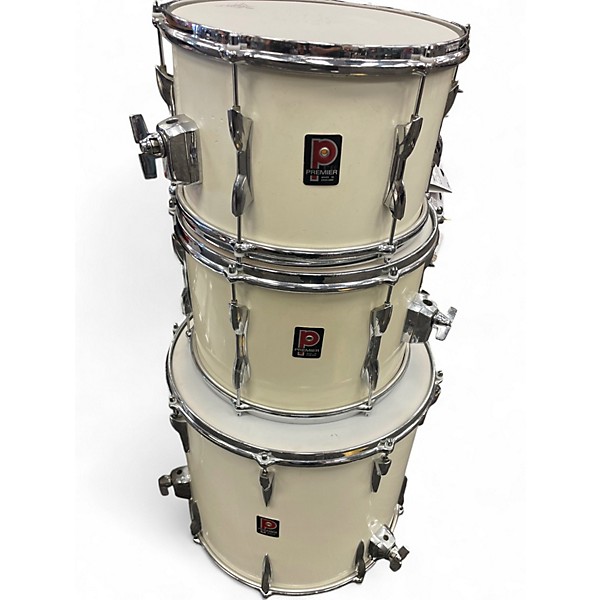 Used Premier 5 Piece Birch white Drum Kit