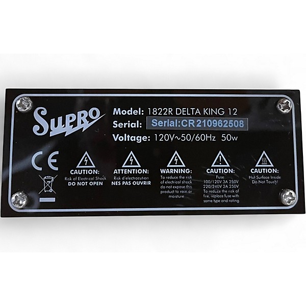 Used Supro 1822R DELTA KING 12 Tube Guitar Combo Amp