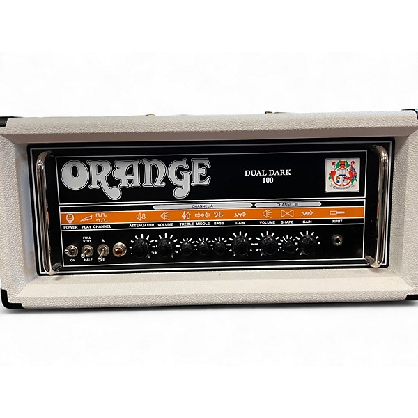 Used Orange Amplifiers Dual Dark 100 White Tube Guitar Amp Head