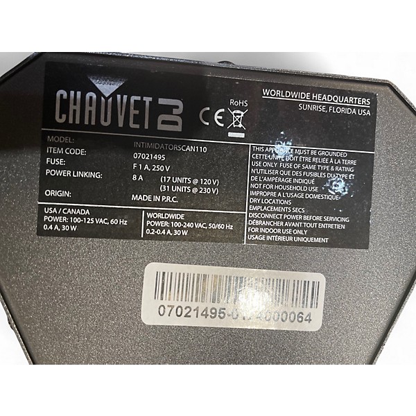 Used CHAUVET DJ Intimidator Scan LED 100 Intelligent Lighting