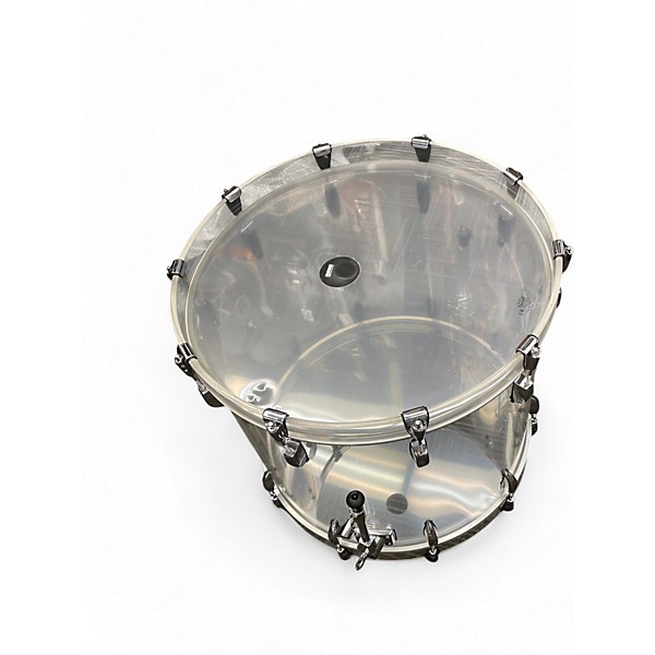Used Rl Drums 4 Piece Clear Acrylic Shell Pack Clear Drum Kit