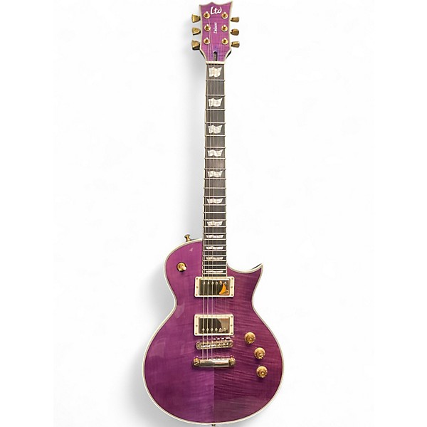 Used ESP EC1000 Trans Purple Solid Body Electric Guitar