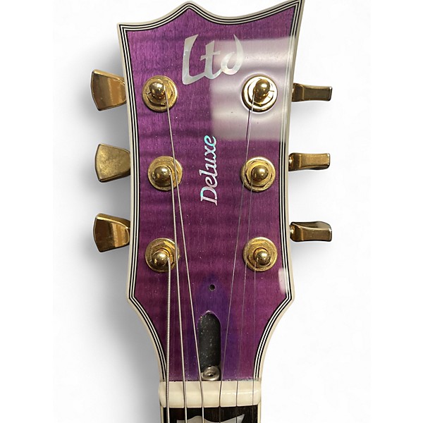 Used ESP EC1000 Trans Purple Solid Body Electric Guitar