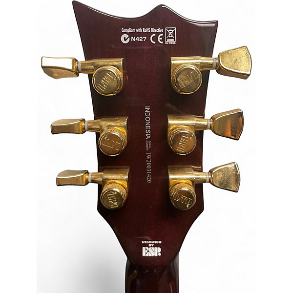 Used ESP EC1000 Trans Purple Solid Body Electric Guitar