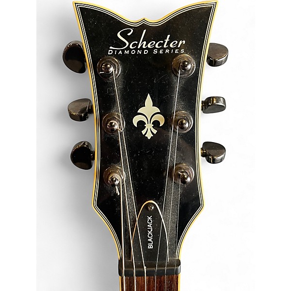 Used Schecter Guitar Research Blackjack Tempest Black Solid Body Electric Guitar