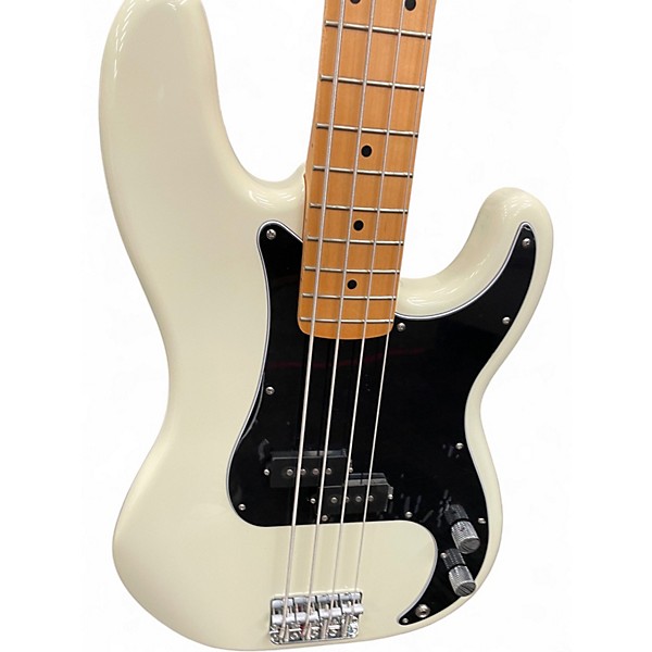 Used Fender Standard Precision Bass WHITE Electric Bass Guitar