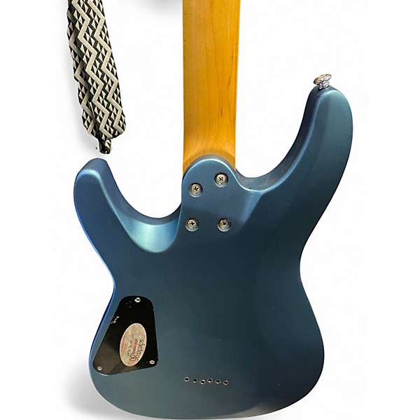 Used Schecter Guitar Research C6 DELUXE Blue Solid Body Electric Guitar