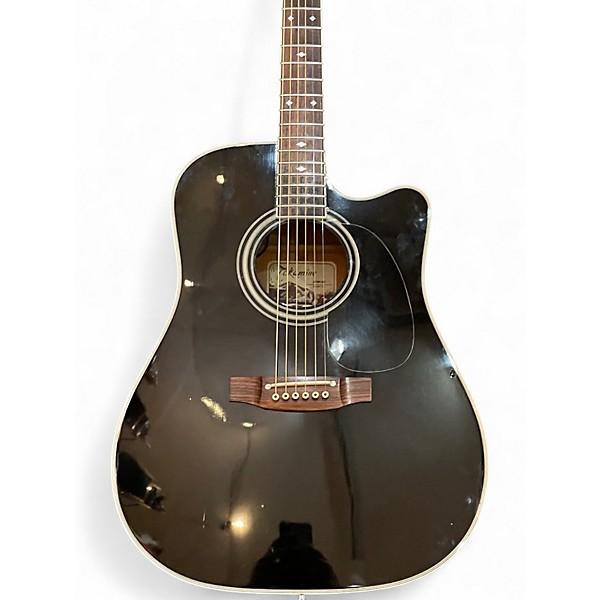 Used 2000s Takamine EF341SC Black Acoustic Electric Guitar