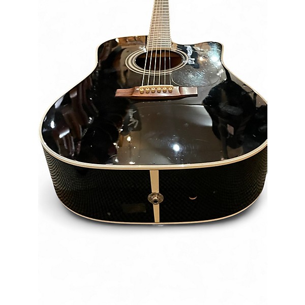 Used 2000s Takamine EF341SC Black Acoustic Electric Guitar