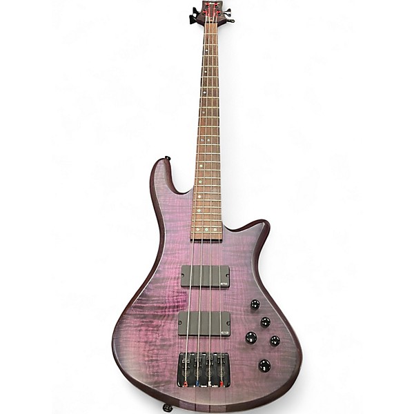 Used Schecter Guitar Research STILETTO STUDIO 4 STRING Trans Purple Electric Bass Guitar