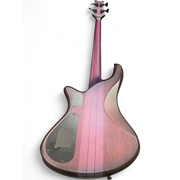 Used Schecter Guitar Research STILETTO STUDIO 4 STRING Trans Purple Electric Bass Guitar