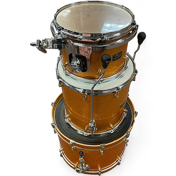 Used Canopus 3 Piece RFM Gold Sparkle Drum Kit