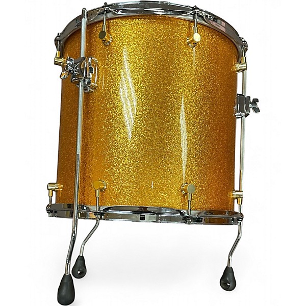 Used Canopus 3 Piece RFM Gold Sparkle Drum Kit