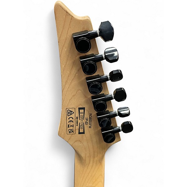 Used Ibanez RG6003FM Trans Black Solid Body Electric Guitar