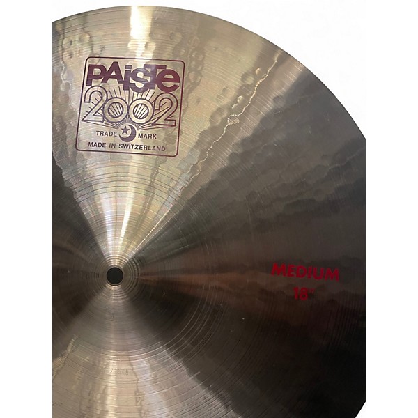 Used Paiste 18in 2002 Medium Crash Cymbal