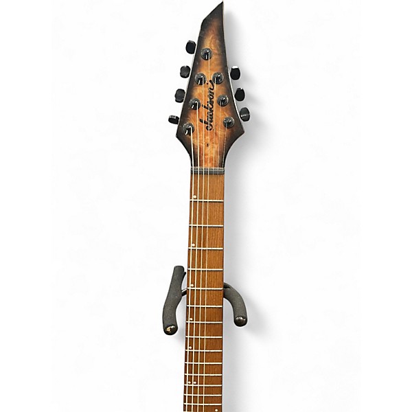 Used Jackson Misha Mansoor Juggernaut HT7P Black Burst Burl Solid Body Electric Guitar