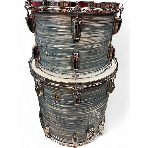 Used Ludwig 3 Piece 3 PIECE LEGACY MAHOGANY BLUE OYSTER PEARL Drum Kit