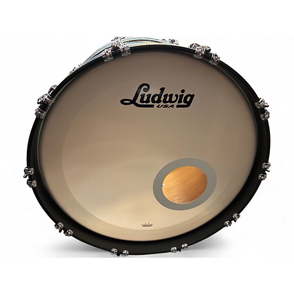 Used Ludwig 3 Piece 3 PIECE LEGACY MAHOGANY BLUE OYSTER PEARL Drum Kit