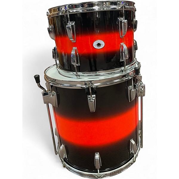 Used Ludwig 3 Piece Mahogany Drum Kit Red to Black Fade Drum Kit
