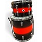 Used Ludwig 3 Piece Mahogany Drum Kit Red to Black Fade Drum Kit