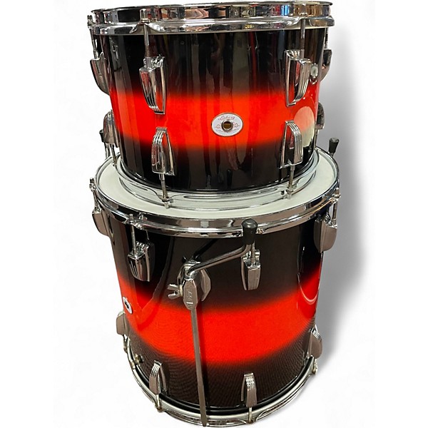 Used Ludwig 3 Piece Mahogany Drum Kit Red to Black Fade Drum Kit
