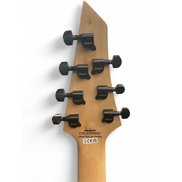 Used Jackson JS22-7 Dinky 7 String Black Solid Body Electric Guitar