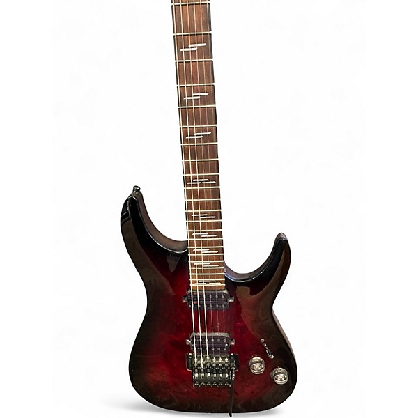 Used Schecter Guitar Research Omen Elite FR Cherry Burst Solid Body Electric Guitar