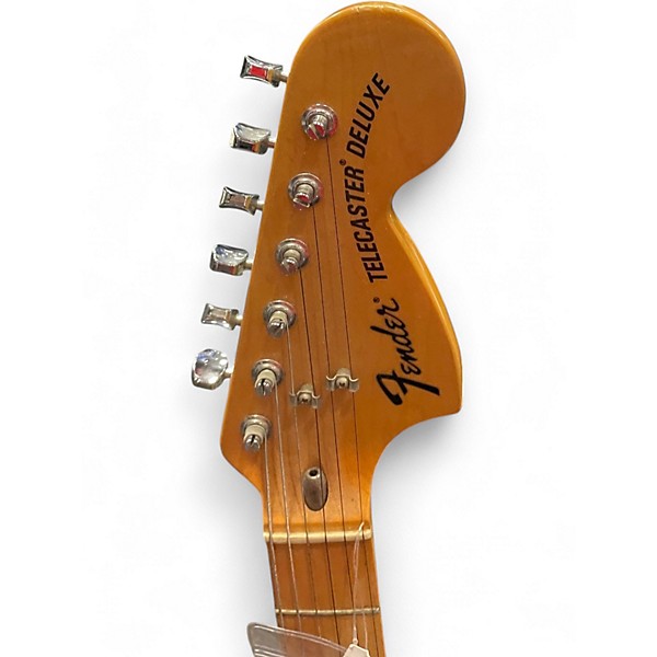 Used Fender Deluxe Telecaster Black Solid Body Electric Guitar