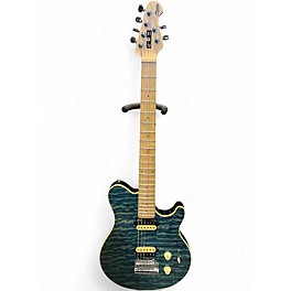 Used Sterling by Music Man Sub AX3 Axis Ocean Turquoise Solid Body Electric Guitar