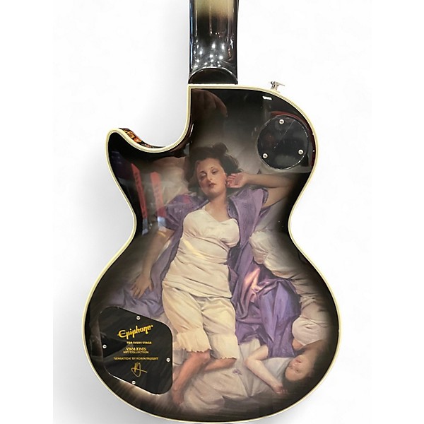 Used Epiphone Adam Jones Custom Les Paul  Art Collection Antique Silverburst Solid Body Electric Guitar