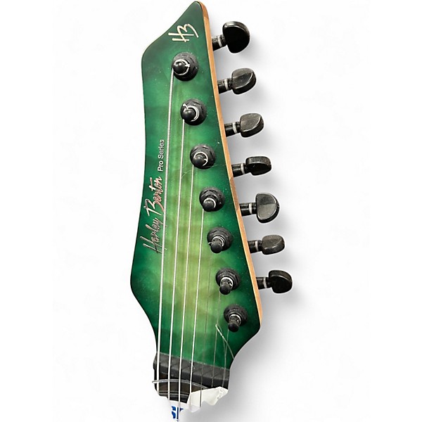 Used Harley Benton AMAROK-BT-EGNT SATIN GREEN BURST Solid Body Electric Guitar
