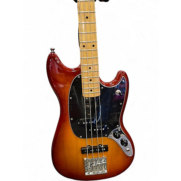 Used Fender Player Mustang Bass PJ 2 Color Sunburst Electric Bass Guitar