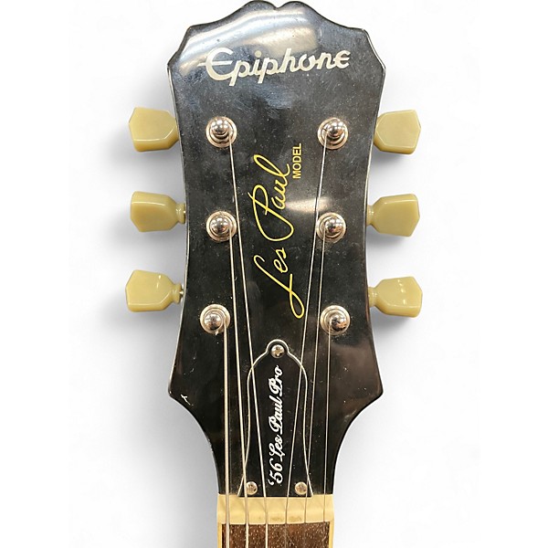 Used 2014 Epiphone 1956 Les Paul Pro P90s Black Solid Body Electric Guitar