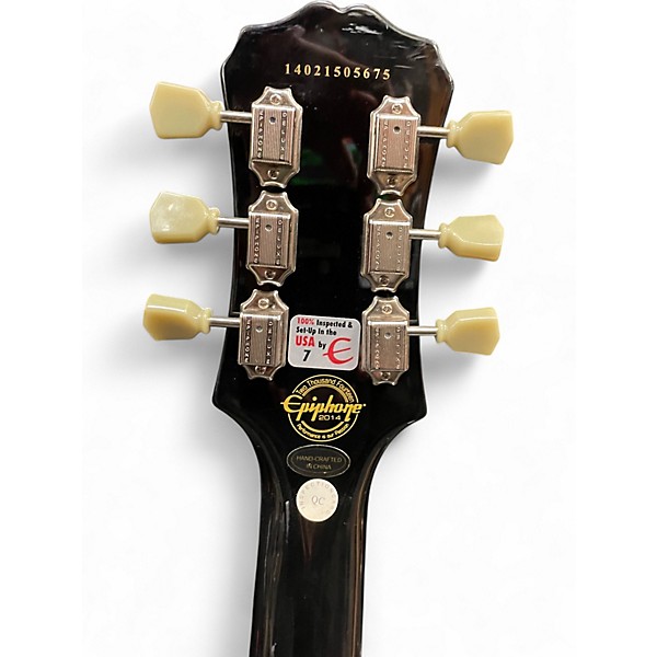 Used 2014 Epiphone 1956 Les Paul Pro P90s Black Solid Body Electric Guitar